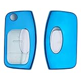kwmobile Funda Compatible con Ford Llave de Coche Plegable de 3 Botones - Carcasa Suave de TPU - Cover de Mando y Control de Auto en Azul Brillante