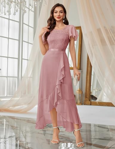 BeryLove Formal Dresses for Women 2025 Wedding Guest with Slit Cocktail Elegant Lace Long Prom Dress3