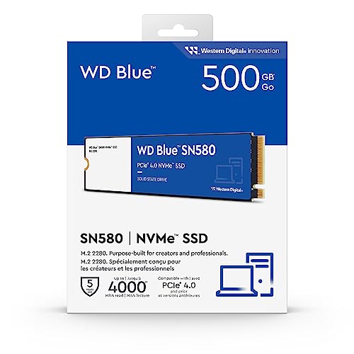 WD Blue SN580,500 GB,M.2 2280,fino a 4 000 MB/s,PCIe Gen4 NVMe,Include Acronis True Image per ,clonazione e migrazione del,backup completo e ripristino rapido, protezione da ransomware - Hdd - Immagine 6