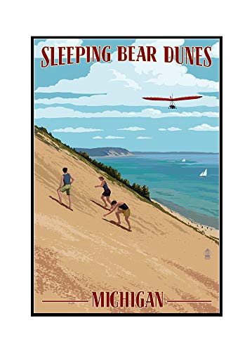 Michigan, Sleeping Bear Dunes (24x36 Framed Gallery Wrapped Stretched Canvas)