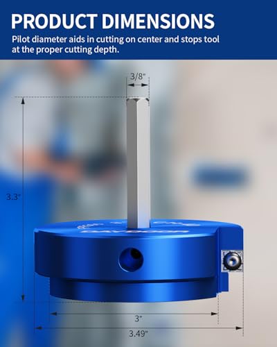 Image of DAYDOOR 3'' PVC Pipe Reamer, 3-Inch PVC Fitting Saver | 4-Sided Carbide Blade Hub Saver, Socket Saver Plumbing Tool for Sch.40 PVC, CPVC, ABS, Fit Standard 1 /2 inch Drills