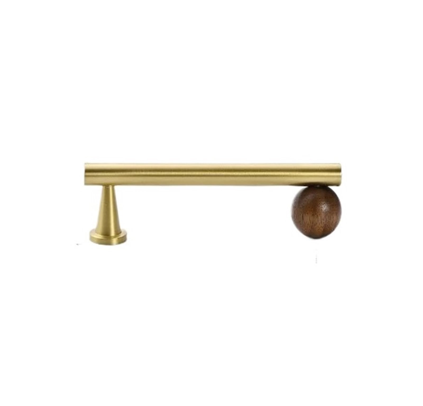 Vaqropnshrg Gold-96Mm Furniture Handles, For Universal, Brass Walnut Wood Cabinet Hardware