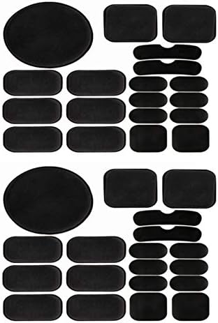 PAXLamb Universal Airsoft Helmet Pads 19pcs/Set Tactical Helmet Replacement EVA Foam Motorcycle Padding Kits Bicycle Bike Accessories Mats for Fast Mich CS ACH FMA USMC PASGT (Black 2 Sets)