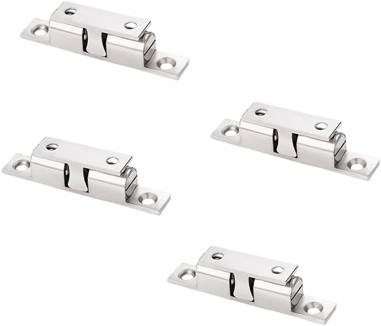 Miniatura 7 de Rodillo de tensión de doble bola ajustable de latón chapado en cromo de 2.756 in, pestillo sólido para yates marinos y casas rodantes, pestillo de