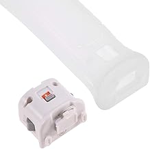 Wii Motion Plus Sensor Adapter, Motion Plus Sensor Adapter Silicon Case Cover for Wii Remote Controller, Wii Wireless Remote Motion Controller for Wii Games(White)