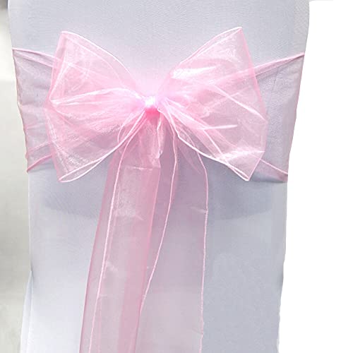 RHP 25 pcs. Rubans en organza, Housses de chaise en organza pour mariage, nœud en organza plus...