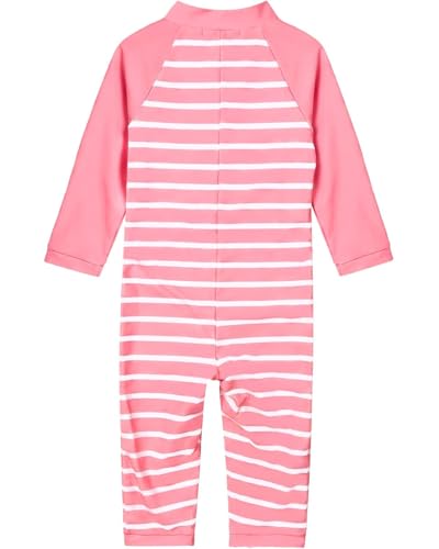 Image of weVSwe Baby Girl Toddler UPF 50+ Rash Guard Swimsuit Sun Protection Beachwear Zipper Bathing Suit 0-3 Years