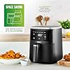 Tower T17205AFR Digital Single Basket Air Fryer, 4L Capacity, Overheat Protection, 1300W, Black, Medium
