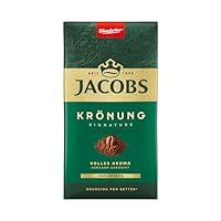 Jacobs Filterkaffee Krönung Classic, 100 % Arabica, mittlere Röstung, Kaffee gemahlen, geröstet in Deutschland, ideal für Filterkaffeemaschine & French Press, 500 g