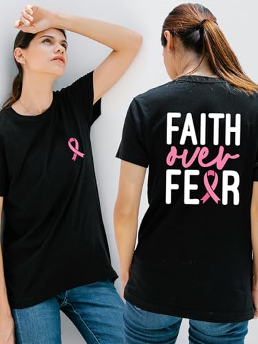 Breast Cancer Shirts for Women Breast Cancer Awareness Shirt Pink Ribbons Tee Tops2