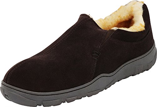 Tamarac Slippers International Men's Genuine Suede Lined Conway Slipper,10 D(M) US,Rootbeer