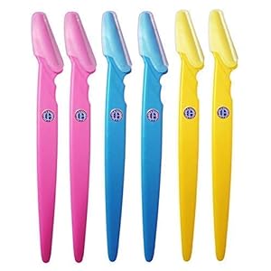 Ear Lobe & Accessories Stainless Steel Eye Brow Razor Pack of 6