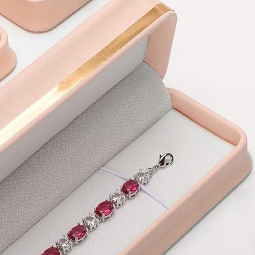 Boîtes pour bijoux, boucles d'oreilles et bagues : pack de coffrets cadeaux en PU - 3