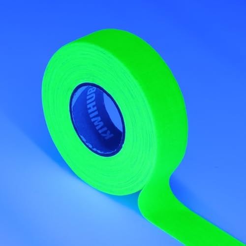 KIWIHUB Fita de Tecido Neon Gaffer, Fita Uv Blacklight Glow para Festa Neon, Fita Uv Reativa Neon pa