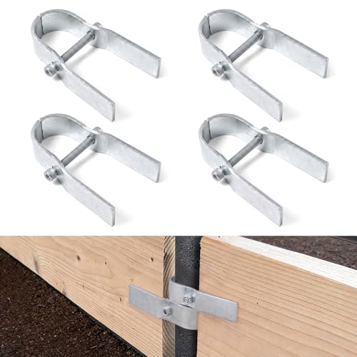 ARQRHTLY 4 Pack Horse Panel Clamps for Wood Boards, 1-5/8" Heavy Duty Galvanized Corral Panel Clamp Fit 2" Livestock Panels Attach Lumber to Horse Stalls Round Pens or Cattle Panels