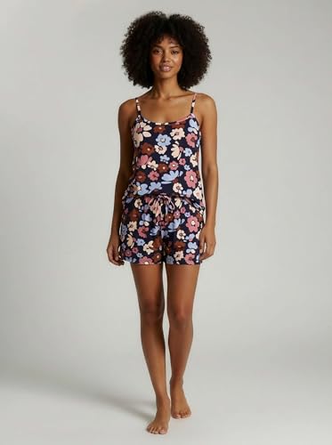 Image of Real Essentials 3 Pack: Women's Super Soft Pajama Set - Cute Cami Lounge Short and Top PJs Set (Available in Plus Size)