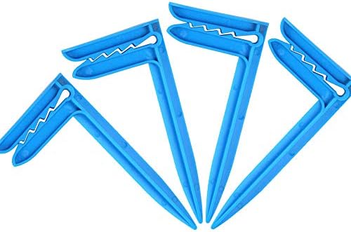 XINGSUI 4 Pcs Beach Towel Pegs,towel clips for sunbeds,bright color plastic towel pegs,plastic beach towel pegs clamps for sunbed and drying clothes.(blue)