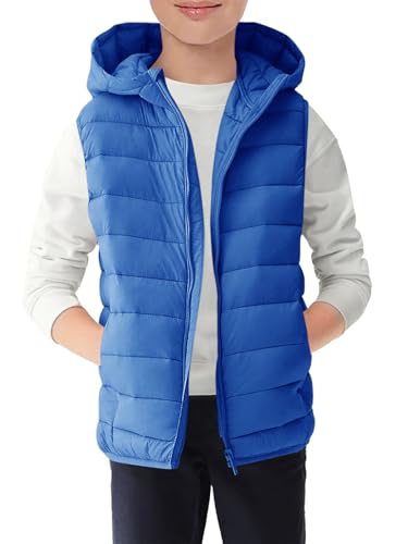 Image of Haloumoning Boys Puffer Vest Kids Sleeveless Zip Up Jackets
