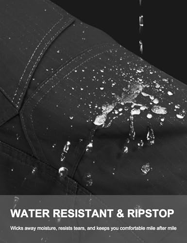 MOURCE Tactical Pants for Men Ripstop - Waterproof Lightweight EDC Cargo Work Pants for Men with 7 Pockets, Outdoor Apparel3