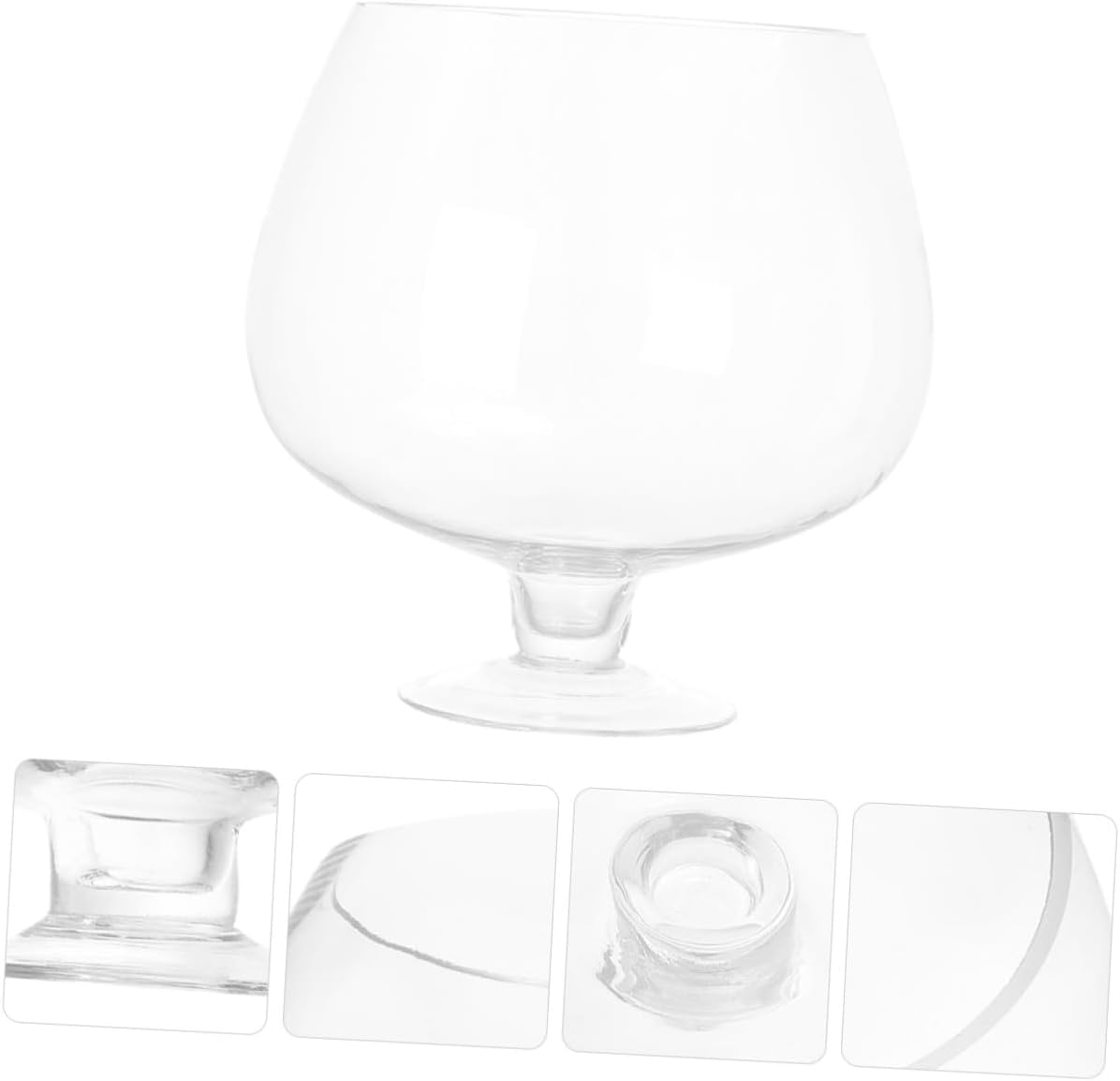 Glass Betta Fish Tank and Goldfish Bowl 7000ml Glass Aquarium Planter for Desktop Hydroponic Plants Office Home Decor