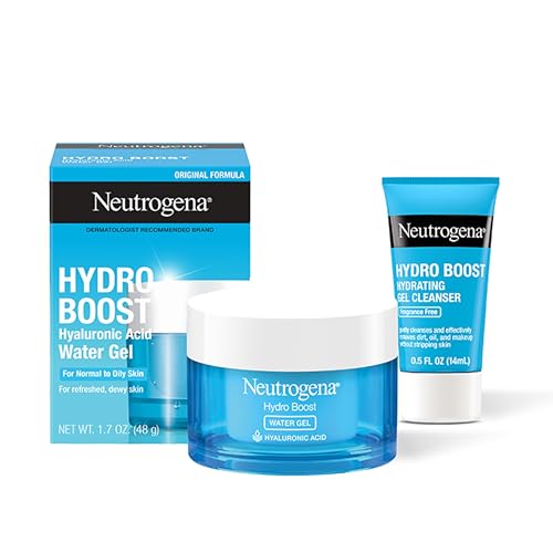 Neutrogena Hydro Boost Water Gel and Hydro Boost Hydrating Gel Cleanser, for Normal to Oily Skin...