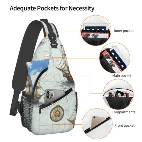 Bolso Sling para Hombre y Mujer en Negro miniatura 3