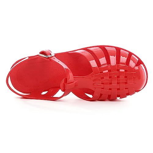 Image of Hee grand Crystal Jelly Heel Sandals for Women Summer Beach Jelly Shoes