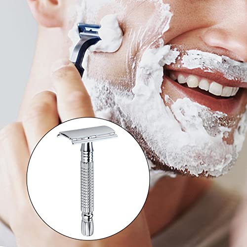 shamjina Barbeador Manual de Lâmina de Segurança de Borda Dupla Lâmina Inoxidável Anticorrosiva com