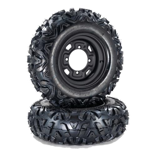 2 PCS 25x8-12 ATV Tires,6PR UTV Tires with 12" Wheel Rim 4 Bolt,A...