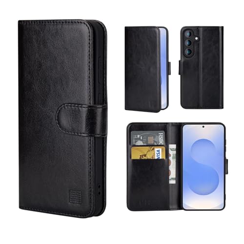 32nd Étui Portefeuille en Cuir PU Flip Coque pour Samsug Galaxy S25 FE, Housse avec Blocage RFID...