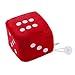 Cubo Dadi di Peluche con Ventosa, 10 x 10 x 10 cm - Red