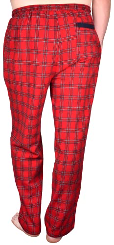 Men's Flannel Lounge Pants - Red Tartan Royal Stewart Design 100% Cotton Men's Pajamas4