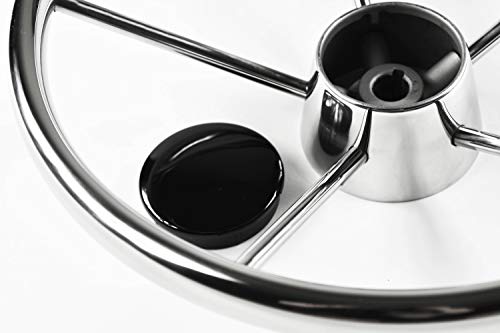 Marine City 304 Grade Stainless Steel 25 Degree 5 Spokes Attractive Steering Wheel (Dia.: 13-1/2 Inches) For Marines – Boats – Yachts (Pack Of 1) #TOP7