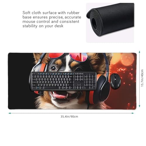 Tapis de souris de jeu grand format antidérapant pour protéger le bureau