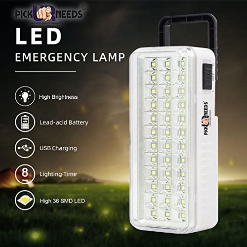 Image of Pick Ur Needs Emergency High-Bright 24 LED with Rechargeable Lantern Floor Lamp Light Pack of 2