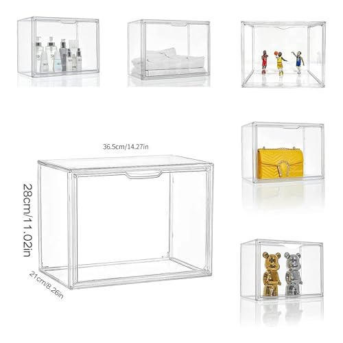 Vitrine pour collection transparente en acrylique de 36.5x28x22cm