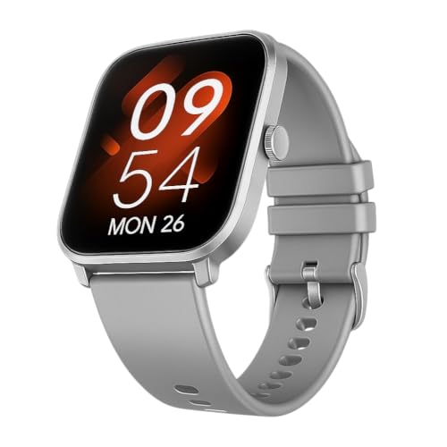 Smartwatch 2.01" AMOLED Display, 7-Day Battery, IP68 Water Resistant, Functional Crown, 100+Watch Faces, Multiple Sports Modes, Voice Assistant, Built-in Games, Men, Women, Boys & Girls (Silver)