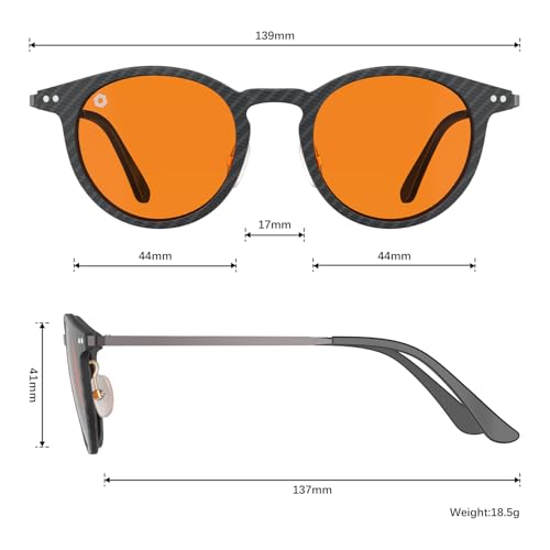 Image of ANYLUV Blue Light Glasses Men, Stylish Square Carbon Fiber Eyewear, Anti Eyestrain, Lightweight Mens Computer Gaming Glasses