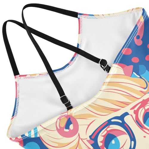 KLL Lollipop Girl Girls' 1-Piece Bathing Suit Summer Swimwear with Adjustable Straps Quick-Dry4