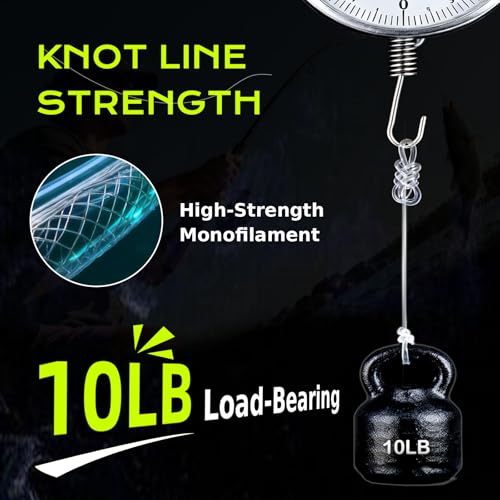 Image of Pre-Tied Dropper Loop Knots Fishing Line, 80 Knots Monofilament Leader with 5.5 inch Loop Diameter & 18 inch Spacing, Saltwater & Freshwater Fishing Knots Line for Sea Bass, Snapper, Cod