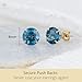 MAX + STONE 10k Yellow Gold 8mm Round May Birthstone Created Emerald Stud Earrings for Women