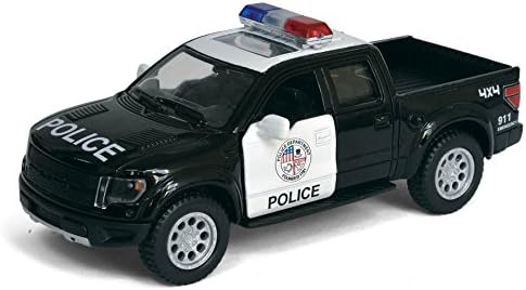 KiNSMART 2013 Ford F-150 SVT Raptor Supercrew Police Edition 1:46 Scale Die Cast Metal Model Toy Truck