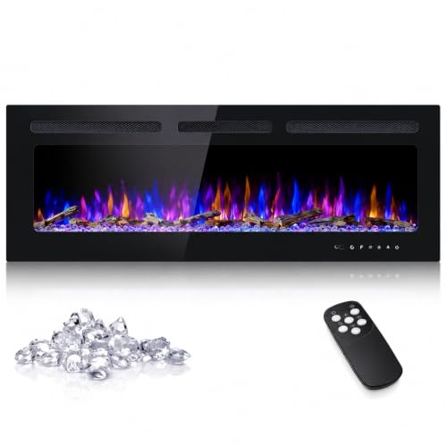 Image of GarveeTech 68 Inch Electric Fireplace Recessed and Wall Mounted
