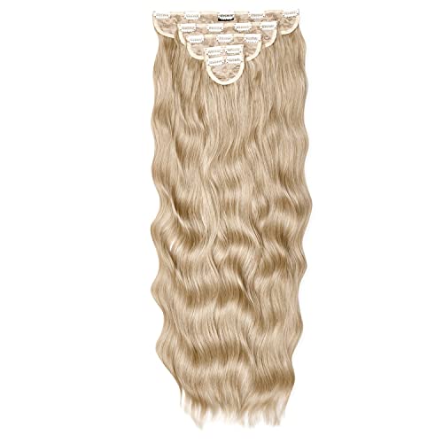 Extensions cheveux naturels ondulés à clipser volume XXL 86cm