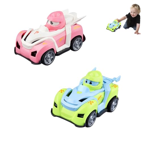 Image of Johehe Racing Car Toys,2 Pack Infant Play Vehicle Set,Baby Press Go Friction Car Toys for 3-5 Years,Pull Back Press and Go Cars for Toddler Toys 3+ Birthday Gift Boys and Girls