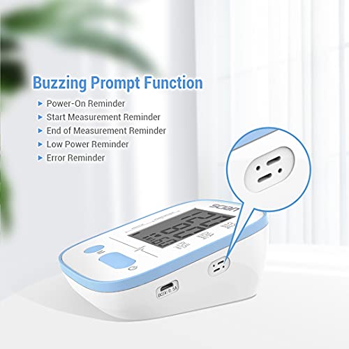 Scian Blood Pressure Monitors For Home Use, Blood Pressure Machine With Mini Usb Port - Up To 90 Memory, Large Lcd Screen, Adjustable Bp Cuff (Blue) #TOP3