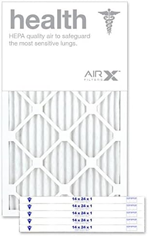 AIRx HEALTH 14x24x1 MERV 13 Pleated Air Filter - Made in the USA - Box of 6