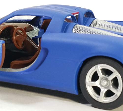 Modelo Porsche Carrera GT 1:36 de metal fundido azul miniatura 4