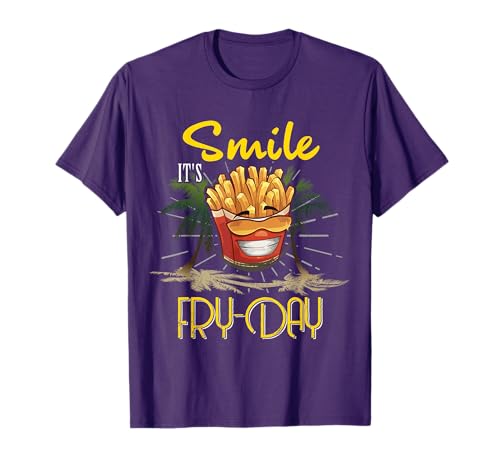 Funny Smile It's Fry-Day Kids Men Women Friday Fun Humor T-Shirt