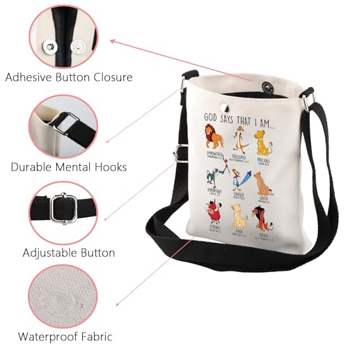WSNANG Animal Merch Animal Lion Crossbody Bag Cartoon Movie Characters Shoulder Bag Movie Fans Gift4
